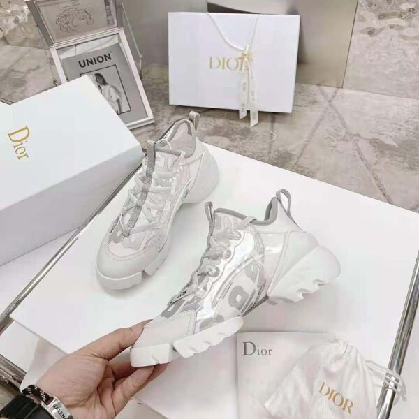 Dior Women D-connect Sneaker White Dior Spatial Printed Reflective Technical Fabric (5)