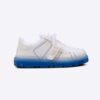 Dior Women Dior-Id Sneaker White Calfskin and Deep Blue Transparent Rubber