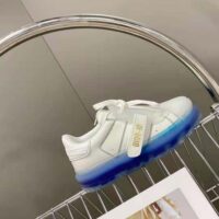 Dior Women Dior-Id Sneaker White Calfskin and Deep Blue Transparent Rubber (1)