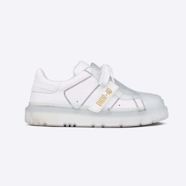 Dior Women Dior-Id Sneaker White Calfskin and Transparent Rubber (1)