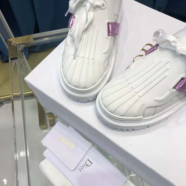 Dior Women Dior-id Sneaker White and Metallic Pink Calfskin (6)