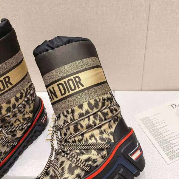 Dior Women Dioralps Snow Boot Beige Multicolor Mizza Shiny Nylon (9)