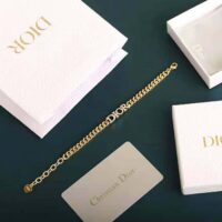 Dior Women Dio(r)evolution Bracelet Gold-Finish Metal and White Crystals (1)