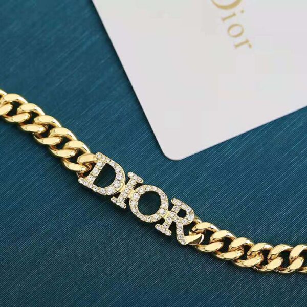 Dior Women Dio(r)evolution Bracelet Gold-Finish Metal and White Crystals (5)