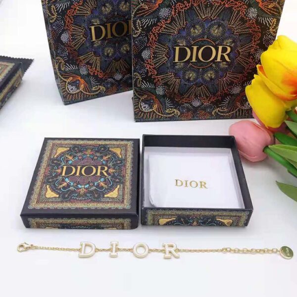 Dior Women Dio(r)evolution Bracelet Gold-Finish Metal and White Lacquer (4)