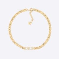 Dior Women Dio(r)evolution Choker Gold-Finish Metal and White Crystals (1)