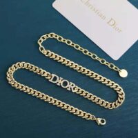 Dior Women Dio(r)evolution Choker Gold-Finish Metal and White Crystals (1)