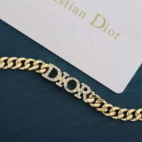 Dior Women Dio(r)evolution Choker Gold-Finish Metal and White Crystals (1)
