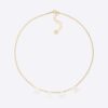 Dior Women Dio(r)evolution Necklace Gold-Finish Metal and White Lacquer