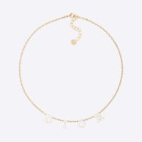 Dior Women Dio(r)evolution Necklace Gold-Finish Metal and White Lacquer (1)