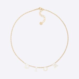 Dior Women Dio(r)evolution Necklace Gold-Finish Metal and White Lacquer