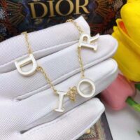 Dior Women Dio(r)evolution Necklace Gold-Finish Metal and White Lacquer (1)