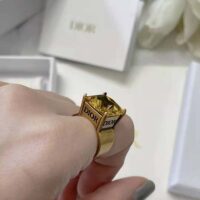 Dior Women Dio(r)evolution Ring Antique Gold-Finish Metal and Citrine (1)