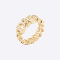 Dior Women Dio(r)evolution Ring Gold-Finish Metal and White Crystals (1)