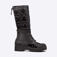 Dior Women Dioriron Boot Black Quilted Cannage Calfskin (1)