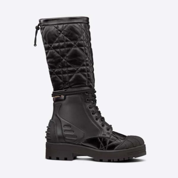 Dior Women Dioriron Boot Black Quilted Cannage Calfskin (1)