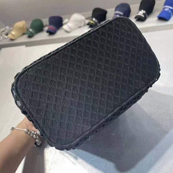 Dior Women Diortravel Vanity Case Mesh Embroidery-black (7)