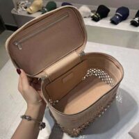 Dior Women Diortravel Vanity Case Mesh Embroidery-sandy (1)