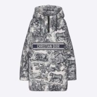 Dior Women Hooded Short Anorak Navy Toile de Jouy Jacquard (1)