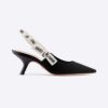 Dior Women J Adior Slingback Pump Black Technical Fabric