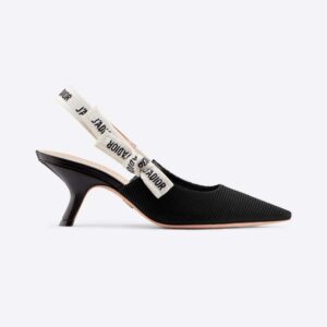 Dior Women J Adior Slingback Pump Black Technical Fabric