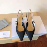 Dior Women J Adior Slingback Pump Black Technical Fabric (1)