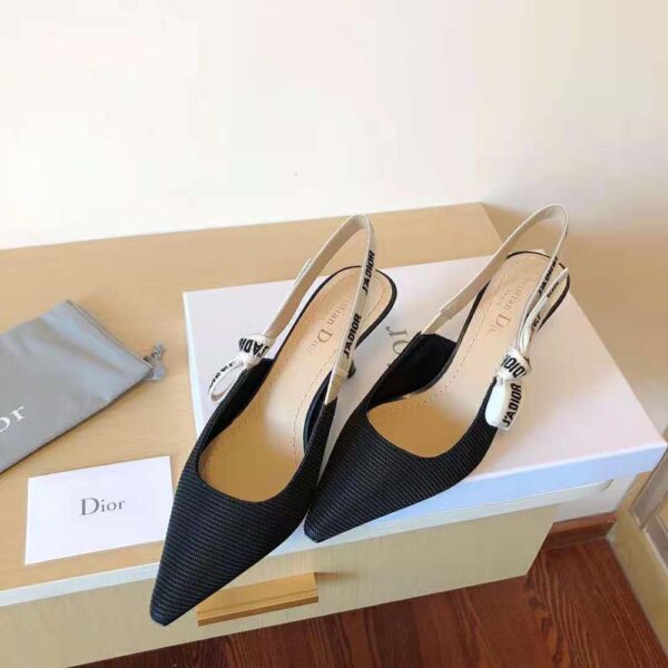 Dior Women J Adior Slingback Pump Black Technical Fabric (4)