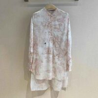 Dior Women Long Blouse Rose Des Vents Cotton Voile with Toile de Jouy Motif (1)