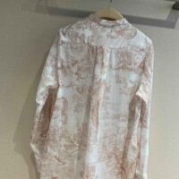 Dior Women Long Blouse Rose Des Vents Cotton Voile with Toile de Jouy Motif (1)