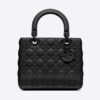 Dior Women Medium Lady Dior Bag Black Ultramatte Cannage Calfskin