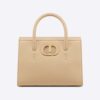 Dior Women Medium ST Honore Tote Latte Grained Calfskin-Sandy
