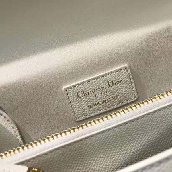 Dior Women Medium ST Honoré Tote Latte Grained Calfskin-white (9)