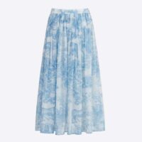 Dior Women Mid-Length Skirt Cornflower Blue Toile de Jouy Cotton Muslin (1)