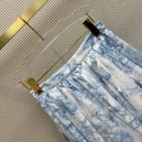 Dior Women Mid-Length Skirt Cornflower Blue Toile de Jouy Cotton Muslin (1)
