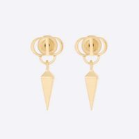 Dior Women Petit CD Earrings Gold-Finish Metal