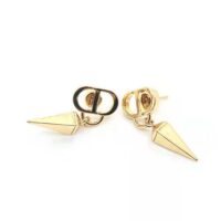 Dior Women Petit CD Earrings Gold-Finish Metal (1)