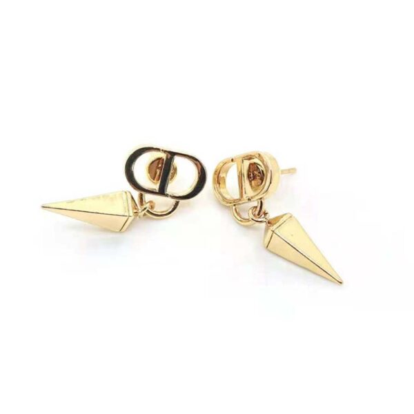 Dior Women Petit CD Earrings Gold-Finish Metal (5)