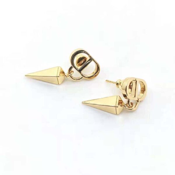 Dior Women Petit CD Earrings Gold-Finish Metal (7)