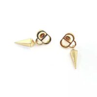 Dior Women Petit CD Earrings Gold-Finish Metal (1)