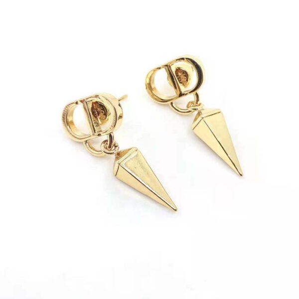 Dior Women Petit CD Earrings Gold-Finish Metal (9)