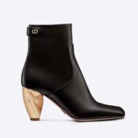 Dior Women Rhodes Heeled Ankle Boot Black Supple Calfskin (1)