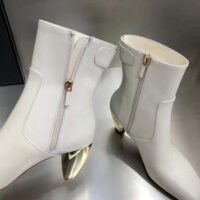 Dior Women Rhodes Heeled Ankle Boot White Supple Calfskin (1)