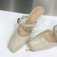 Dior Women Rhodes Heeled Mule White Calfskin (1)
