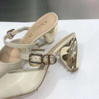 Dior Women Rhodes Heeled Mule White Calfskin (1)