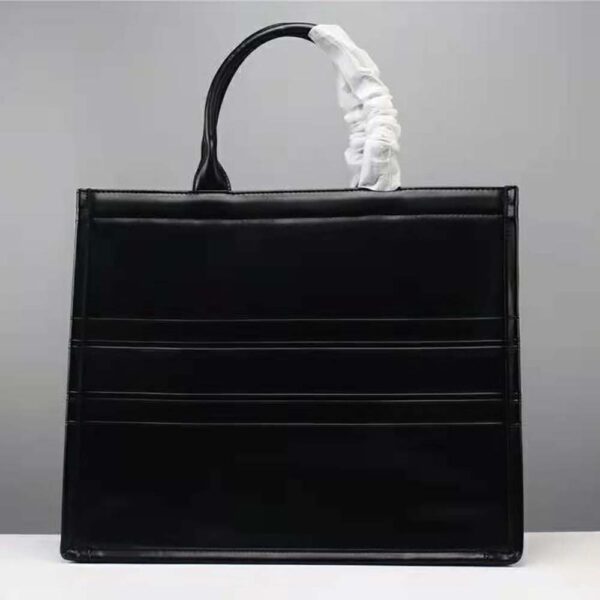 Dior Women Small Dior Book Tote Black Calfskin (5)