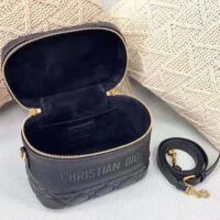 Dior Women Small Diortravel Vanity Case Cannage Lambskin-black (1)