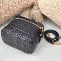 Dior Women Small Diortravel Vanity Case Cannage Lambskin-black (1)