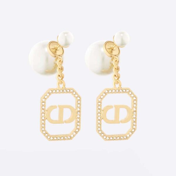 Dior Women Tribales Earrings Gold-Finish Metal with White Resin Pearls (1)