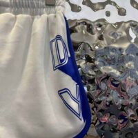 Dior Women Vibe Shorts White and Fluorescent Blue Technical Cashmere Jacquard (1)