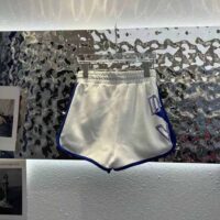 Dior Women Vibe Shorts White and Fluorescent Blue Technical Cashmere Jacquard (1)